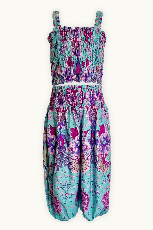 Sunshine Set - Aqua Floral & Feathers